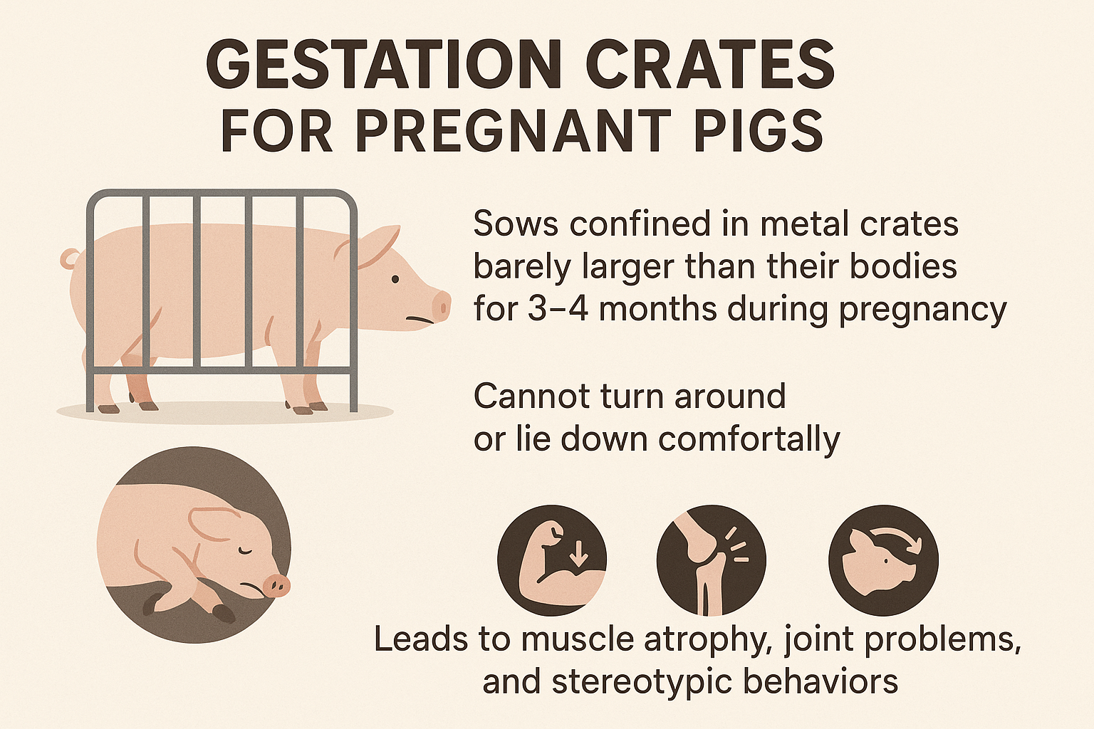 Gestation Crates for Pregnant Pigs Infographic